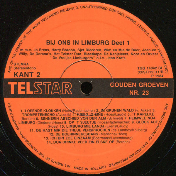 Various -Bij Ons In Limburg Deel 1