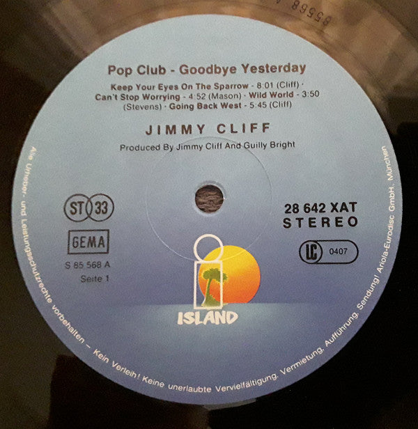 Jimmy Cliff -Pop Club - Goodbye Yesterday