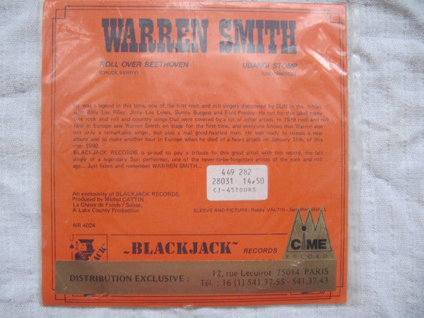 Warren Smith (3) -Roll Over Beethoven / Ubangi Stomp