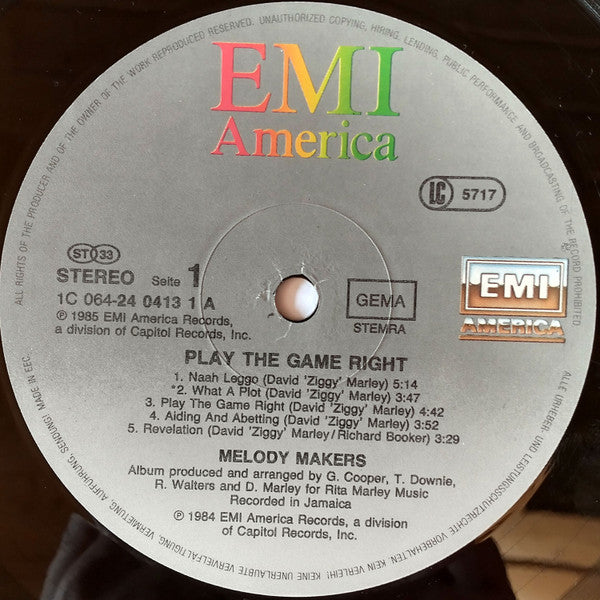 Melody Makers* - Play The Game Right