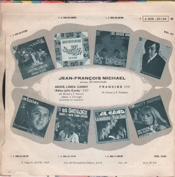 Jean-François Michael / Les Newstars -Adiós, Linda Candy / Francine