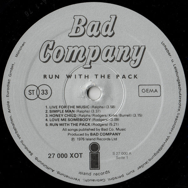 Bad Company (3) - Run With The Pack