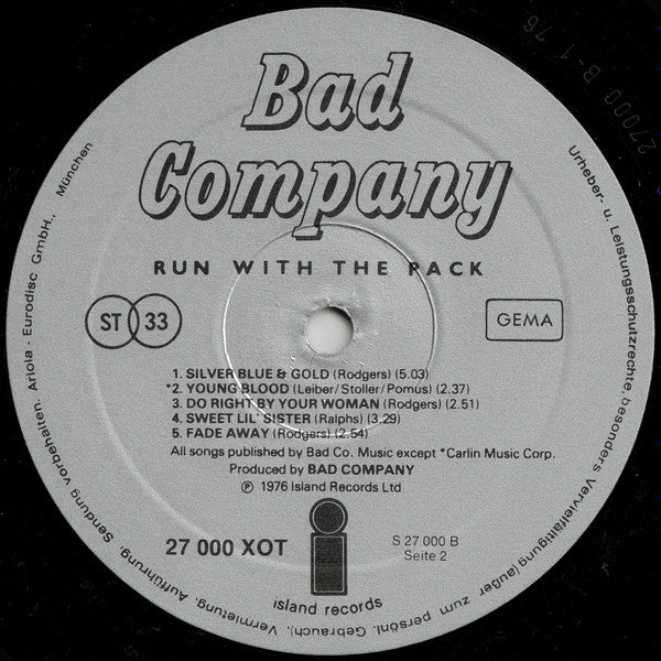 Bad Company (3) - Run With The Pack