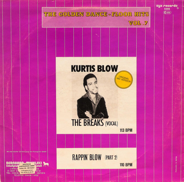 Kurtis Blow -The Breaks (Original Mix Version) (Vocal) / Rappin' Blow (Part 2)