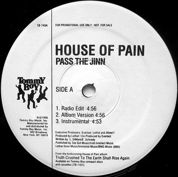 House Of Pain - Pass The Jinn / Heart Full Of Sorrow