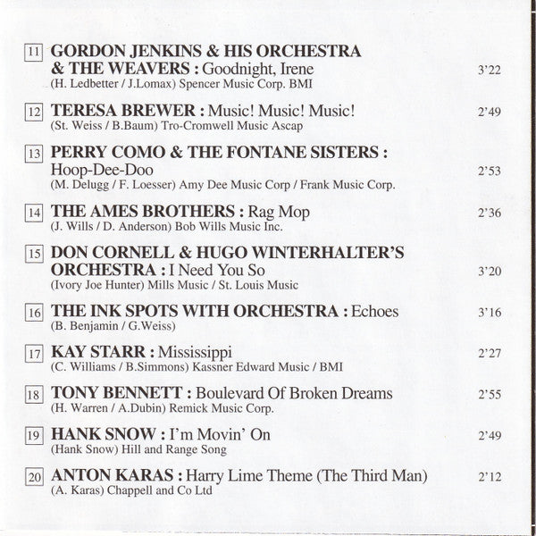 Various -De Pre Historie 200 Original Hits 1950-1959