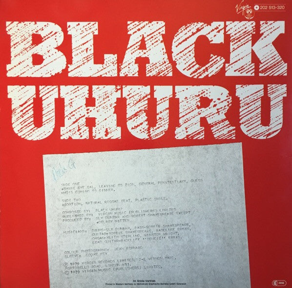 Black Uhuru -Black Uhuru