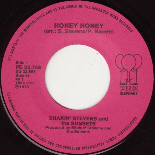 Shakin' Stevens And The Sunsets -Honey Honey
