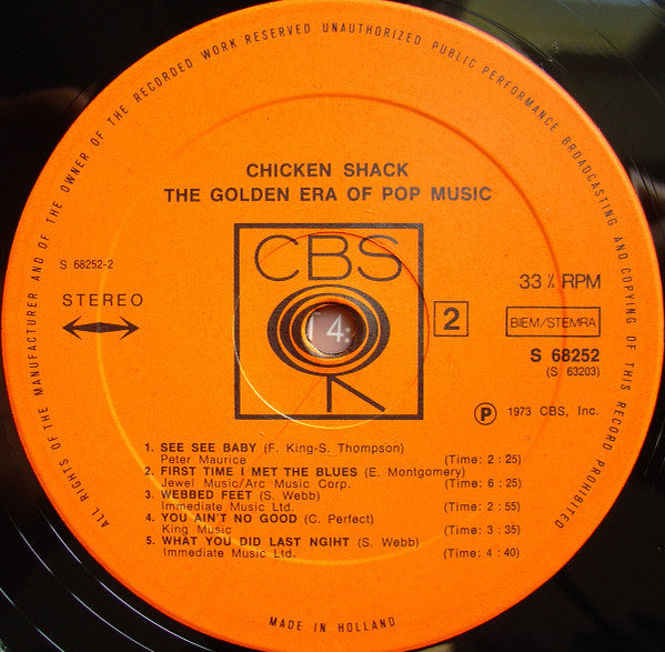 Chicken Shack -The Golden Era Of Pop Music