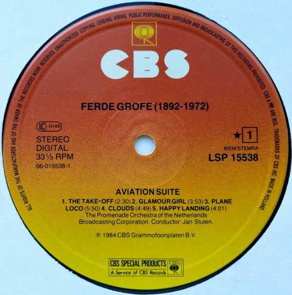 Ferde Grofe* - The Promenade Orchestra*, Jan Stulen -Aviation Suite • Hudson River Suite • Mississippi Suite