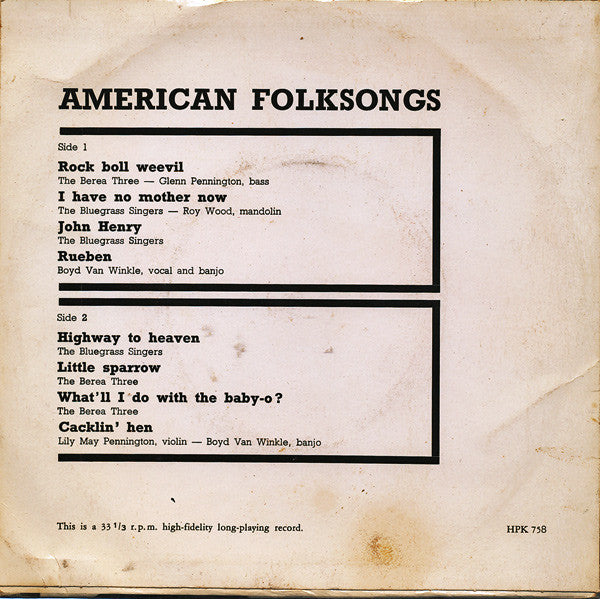 Various -American Folksongs