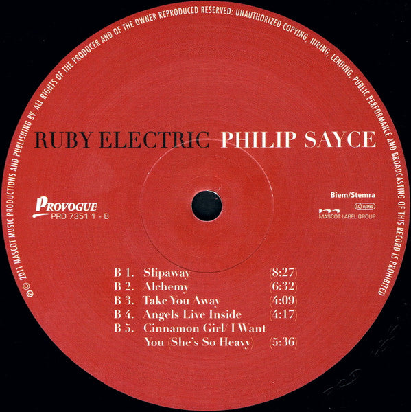 Philip Sayce -Ruby Electric