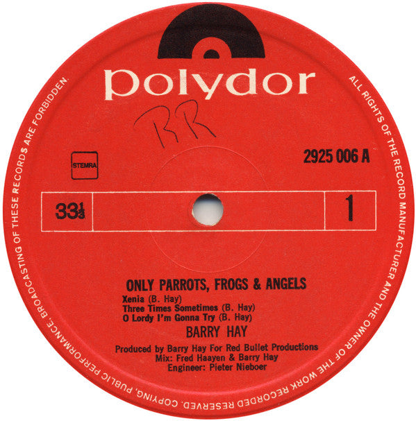 Barry Hay -Only Parrots, Frogs And Angels
