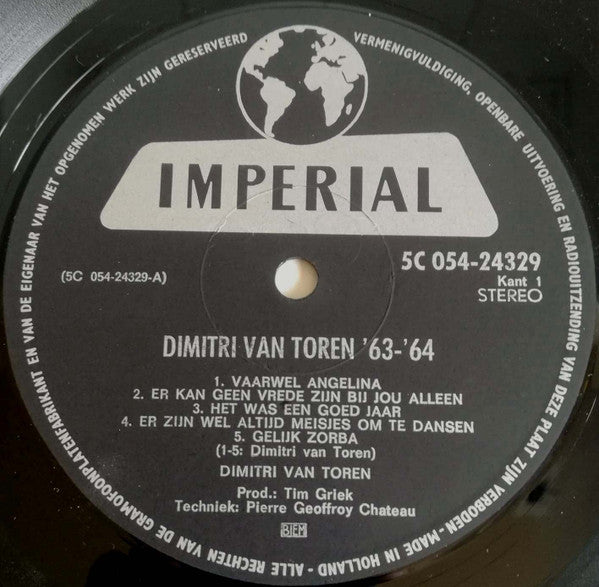 Dimitri Van Toren -Dimitri Van Toren '63-'64