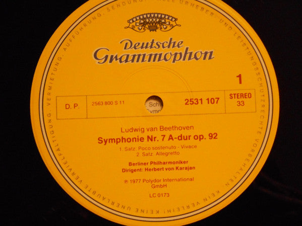 Beethoven* • Herbert von Karajan • Berliner Philharmoniker - Symphonie Nr. 7