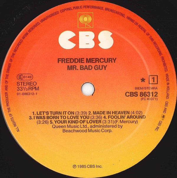 Freddie Mercury -Mr. Bad Guy