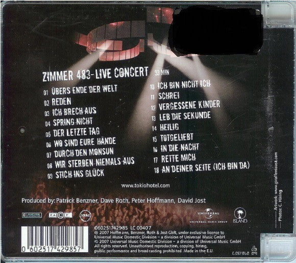 Tokio Hotel -Zimmer 483 - Live In Europe
