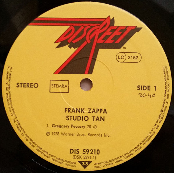 Frank Zappa -Studio Tan