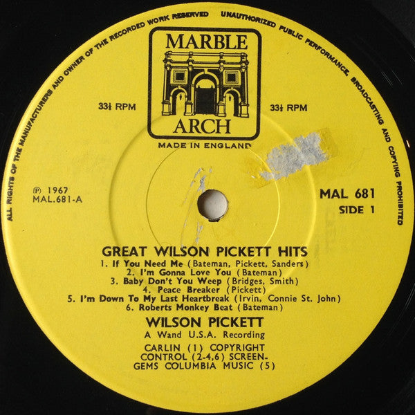 Wilson Pickett -Great Wilson Pickett Hits