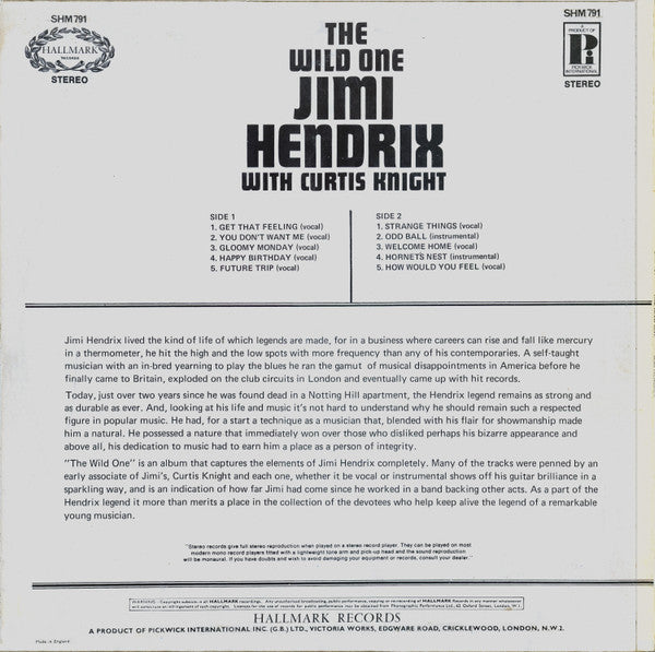 Jimi Hendrix With Curtis Knight -The Wild One...