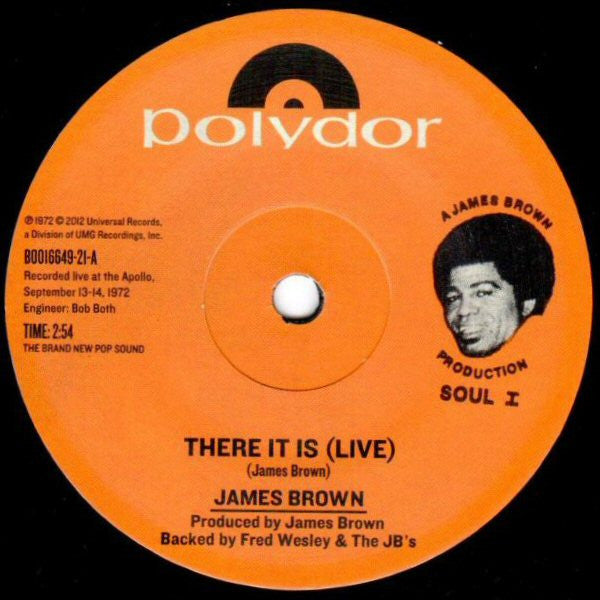 James Brown Featuring Fred Wesley &amp; The JB's - There It Is (Live) B/W Pass The Peas (Live)