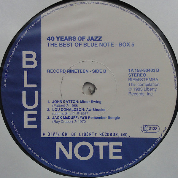 Various - 40 Years Of Jazz - The Best Of Blue Note - Box 5