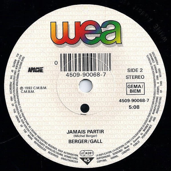 Berger* / Gall* - Laissez Passer Les Rêves