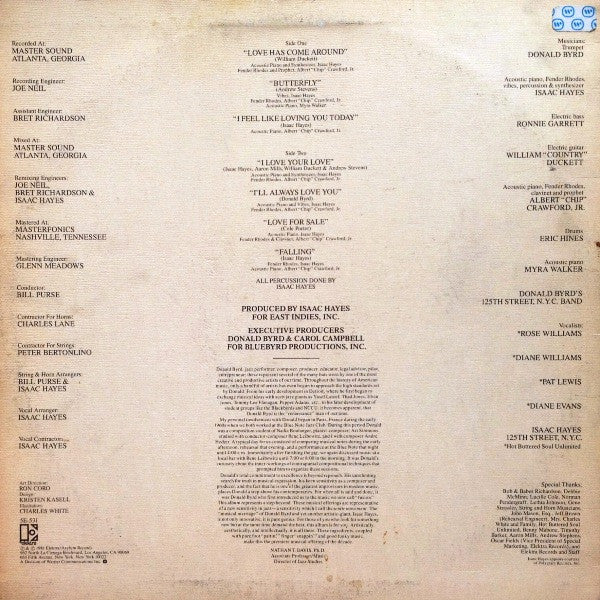 Donald Byrd And 125th Street, N.Y.C.* -Love Byrd