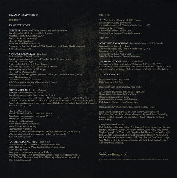 Rush -2112 (40th Anniversary)