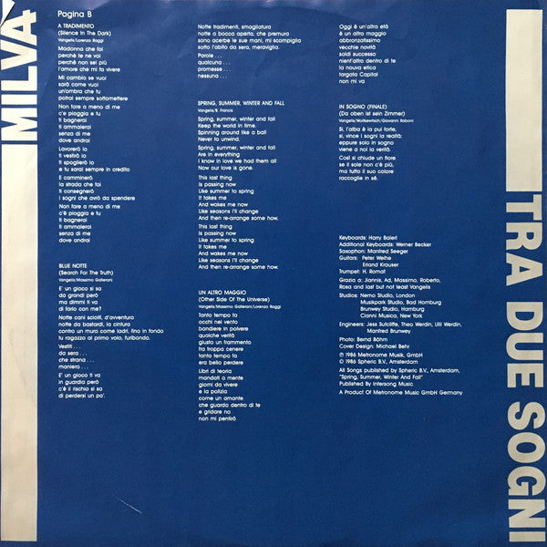 Milva -Tra Due Sogni