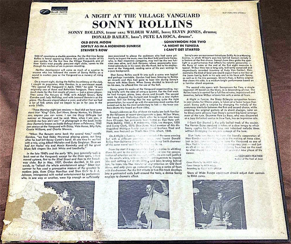 Sonny Rollins -A Night At The "Village Vanguard"