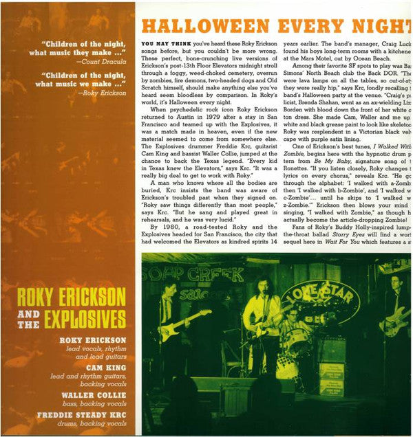 Roky Erickson And The Explosives -Halloween (Recorded Live 1979-81)
