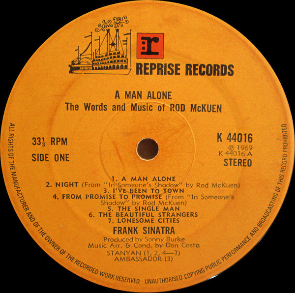 Sinatra* -A Man Alone (The Words & Music Of McKuen)
