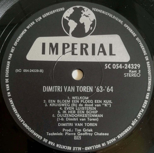 Dimitri Van Toren -Dimitri Van Toren '63-'64
