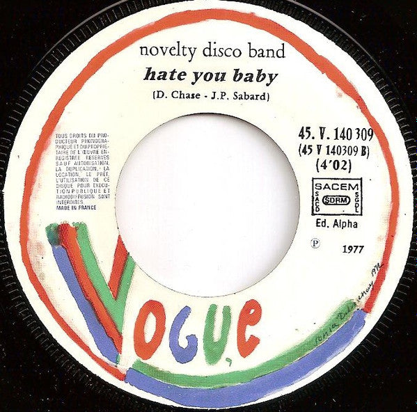 Novelty Disco Band -I Love Your Big Bassoon / Hate You Baby