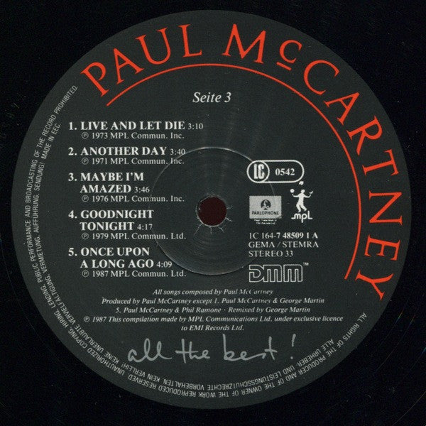 Paul McCartney -All The Best !
