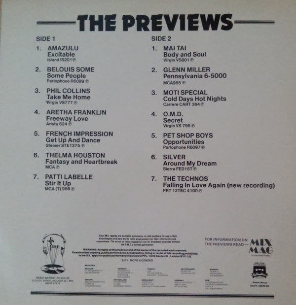 Various -July 85 - Previews