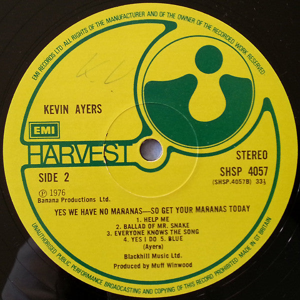 Kevin Ayers -Yes We Have No Mañanas, So Get Your Mañanas Today