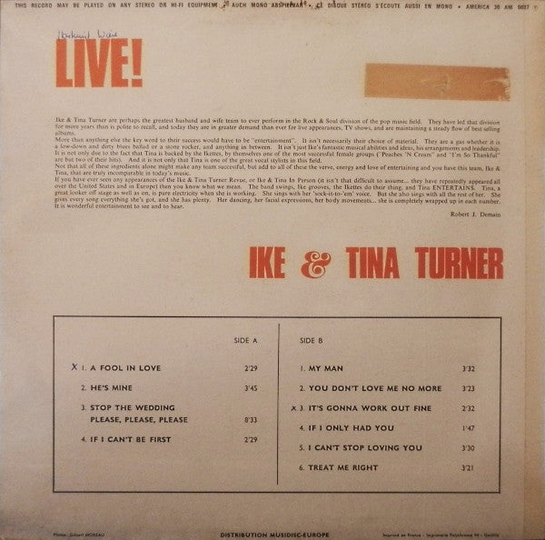 Ike & Tina Turner -Live!