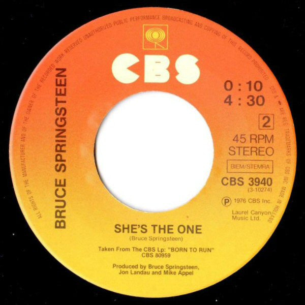 Bruce Springsteen -Tenth Avenue Freeze-Out