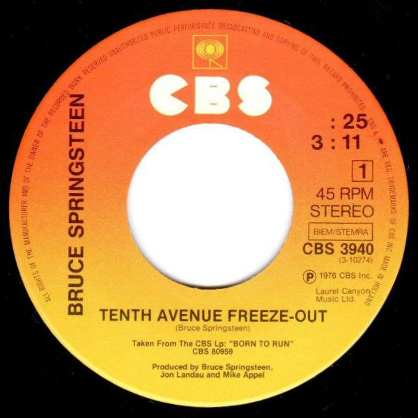 Bruce Springsteen -Tenth Avenue Freeze-Out