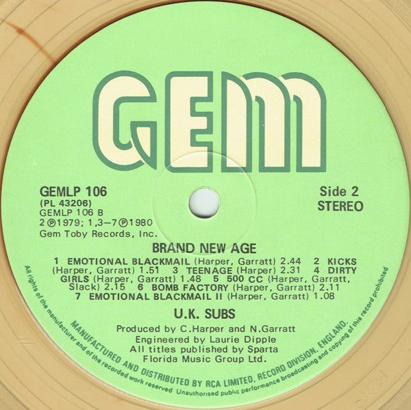 U.K. Subs* - Brand New Age