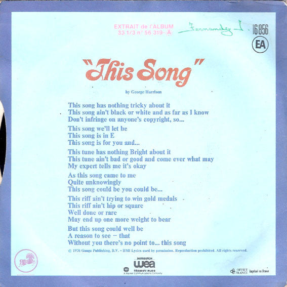 George Harrison -This Song