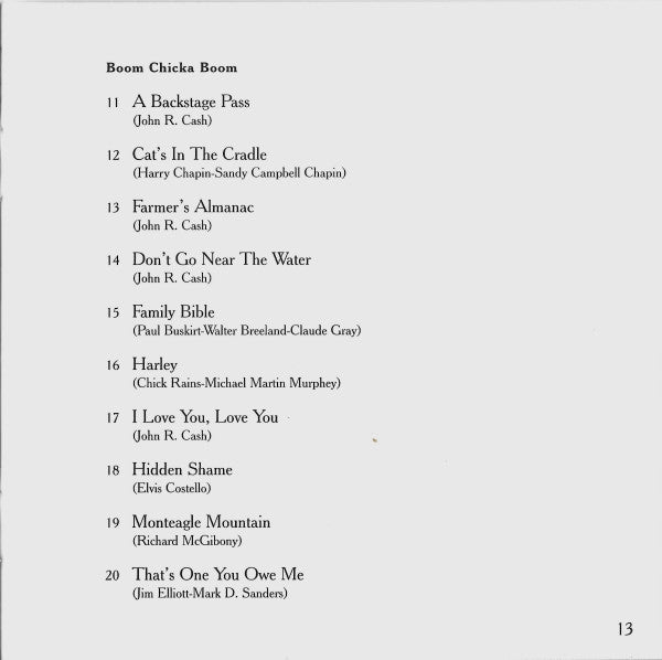 Johnny Cash -Johnny Cash Is Coming To Town / Boom Chicka Boom