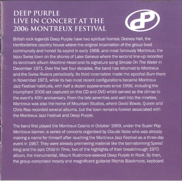 Deep Purple -Live In Concert At The 2006 Montreux Festival