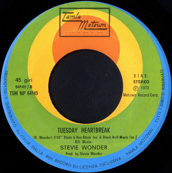 Stevie Wonder - You Are The Sunshine Of My Life / Tuesday Heartbreak