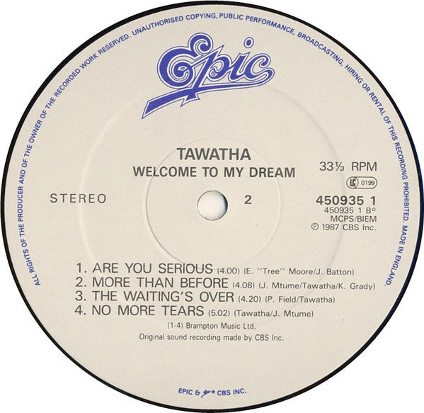 Tawatha -Welcome To My Dream