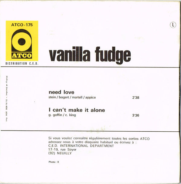Vanilla Fudge -Need Love