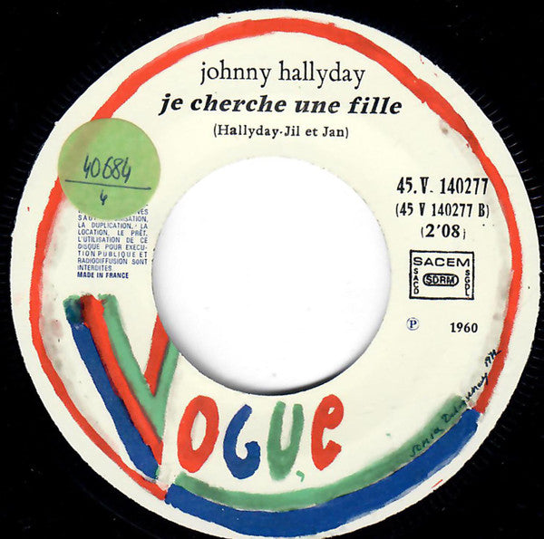 Johnny Hallyday -Souvenirs Souvenirs / Je Cherche Une Fille