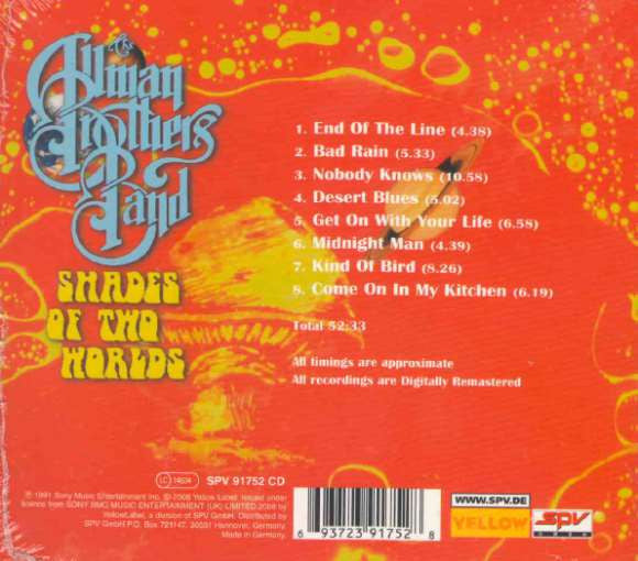The Allman Brothers Band -Shades Of Two Worlds